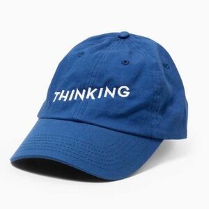 Poketo thinking dad cap baseball hat blue OS